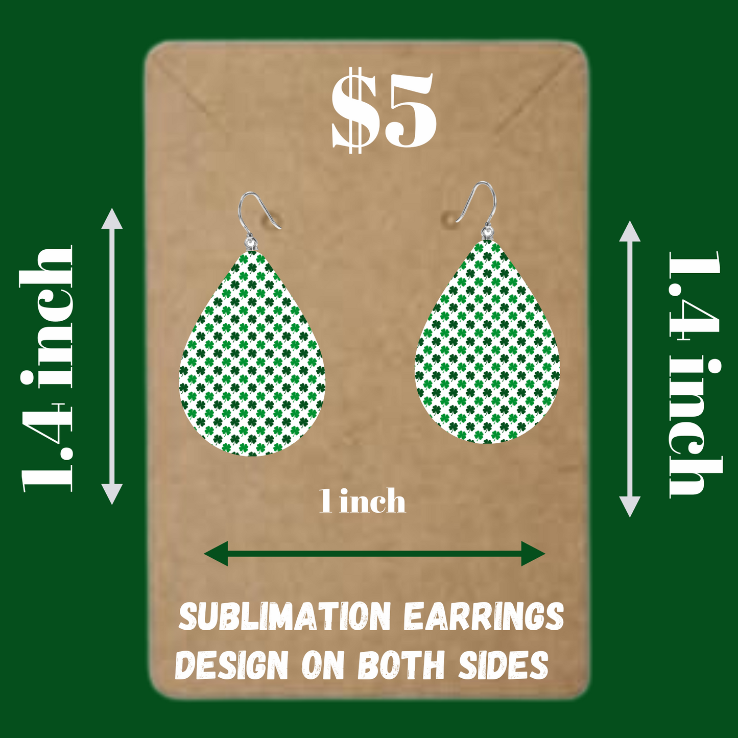 Lucky Clover Charm Earrings