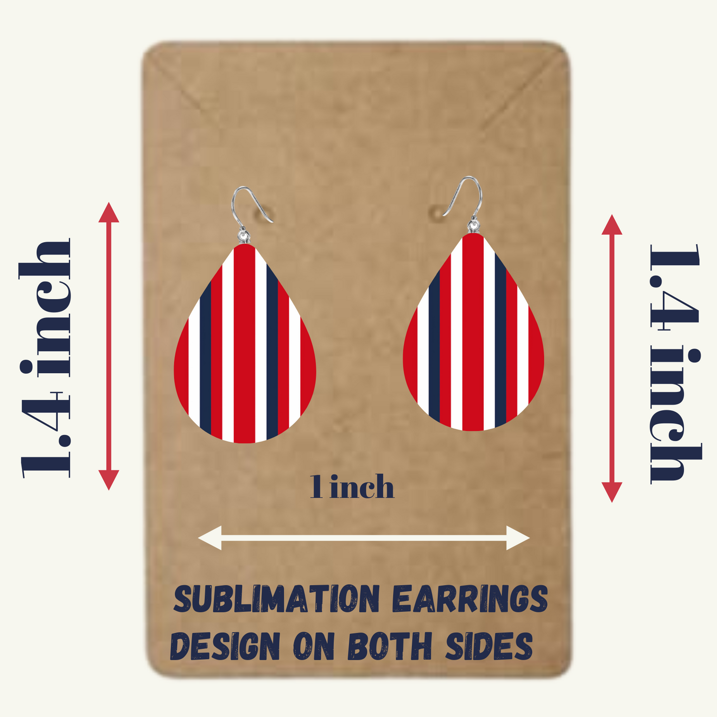 Patriotic Charm Sublimation Earring Collection