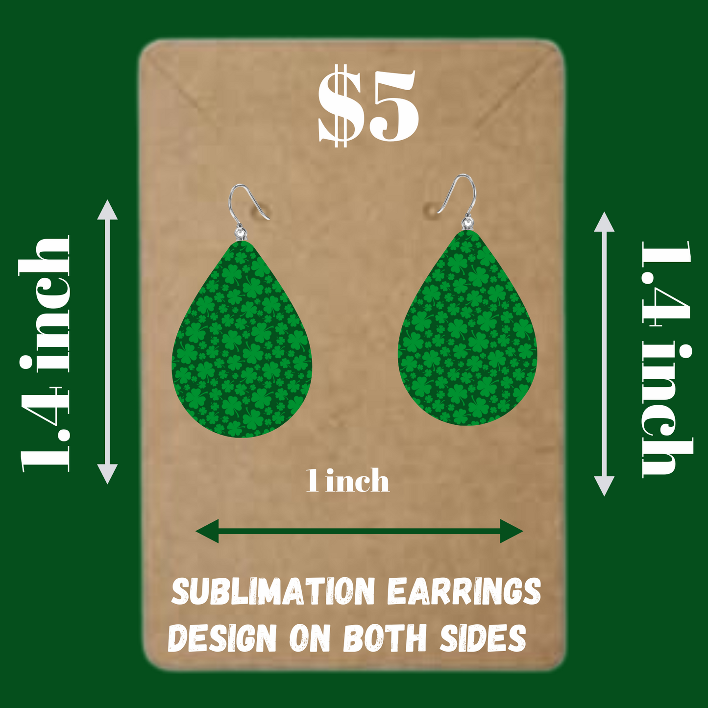 Lucky Clover Charm Earrings