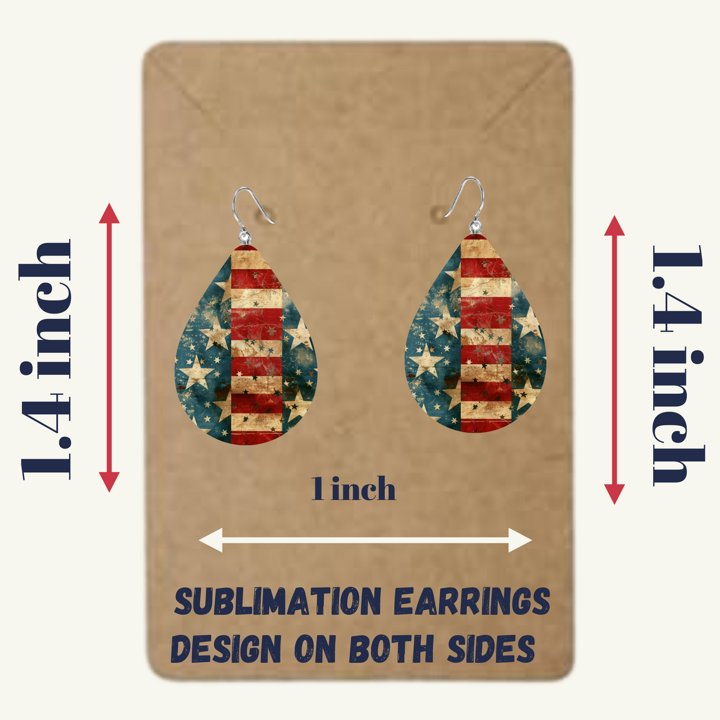 Patriotic Charm Sublimation Earring Collection