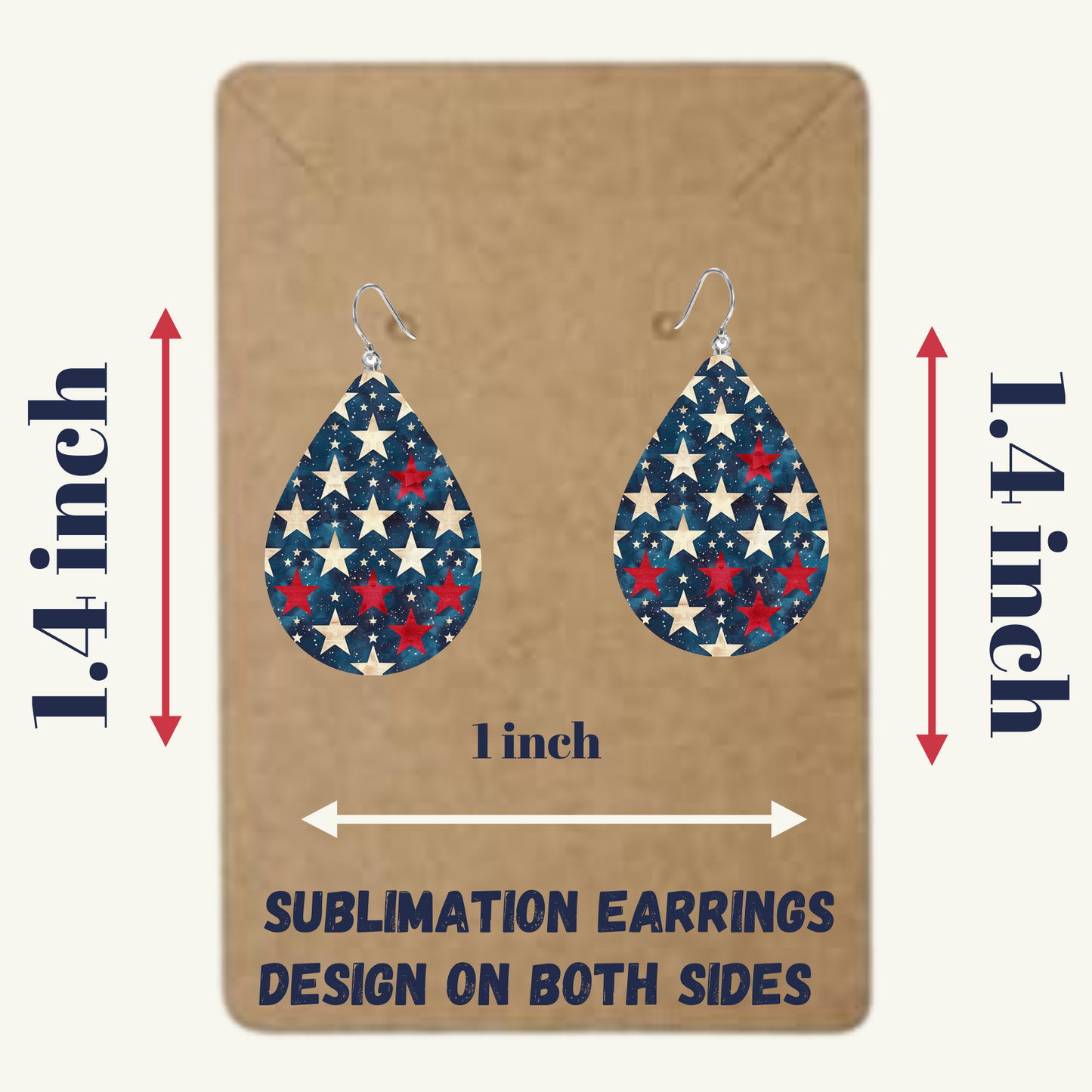 Patriotic Charm Sublimation Earring Collection