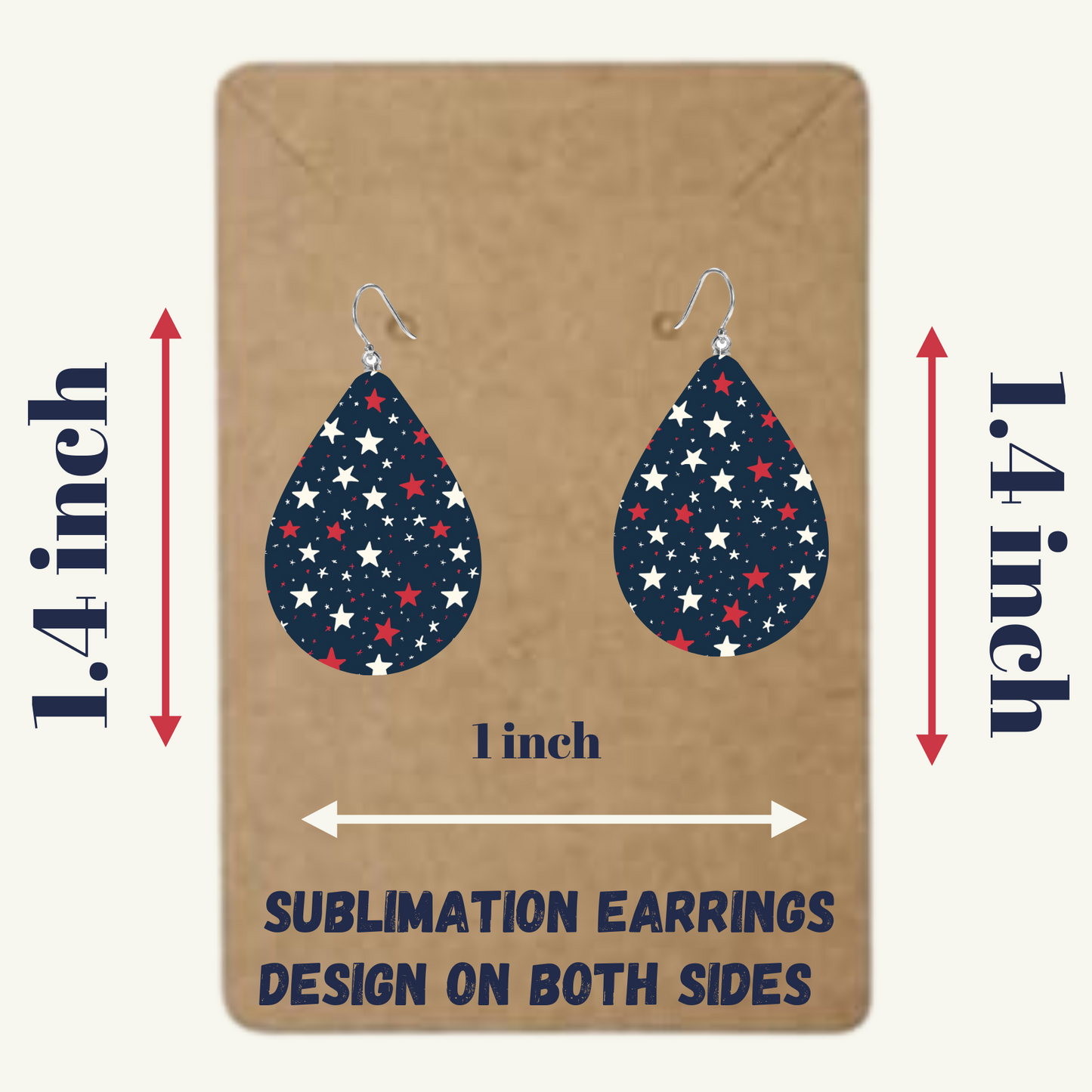 Patriotic Charm Sublimation Earring Collection