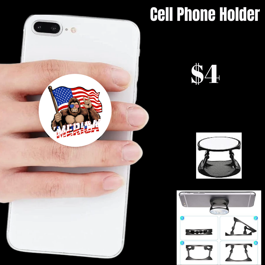 Bigfoot ‘Merica' Patriotic Cell Phone Holder Collection 🇺🇸📱🦍