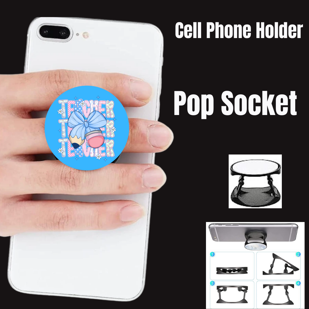 Bow & Bloom Pop Socket Collection – Tender Teacher Edition