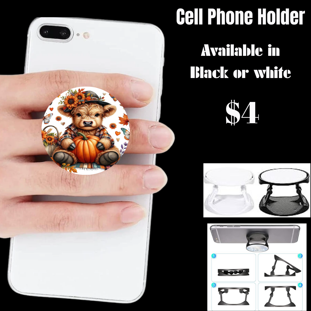 Autumn Highland Cow Phone Grip