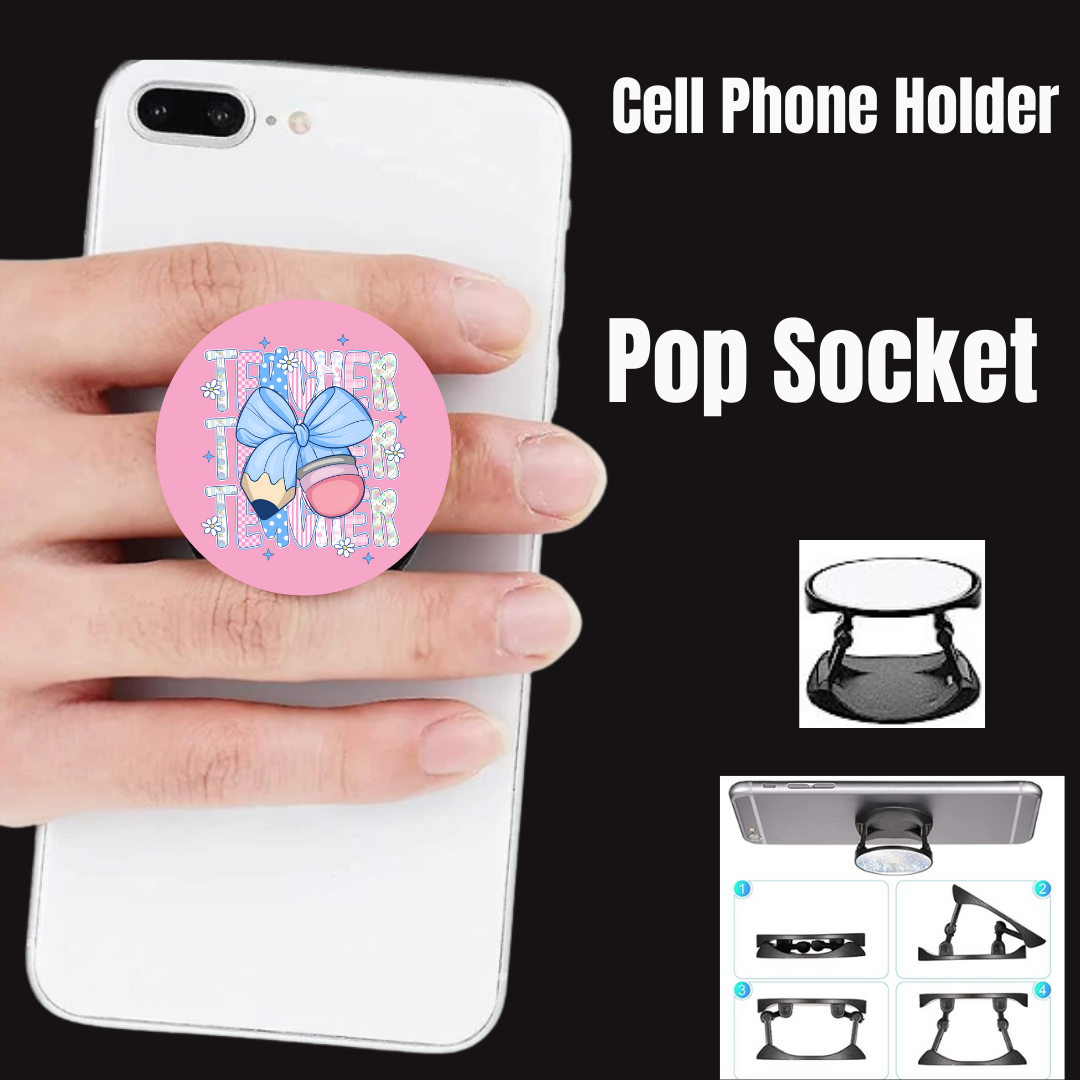 Bow & Bloom Pop Socket Collection – Tender Teacher Edition
