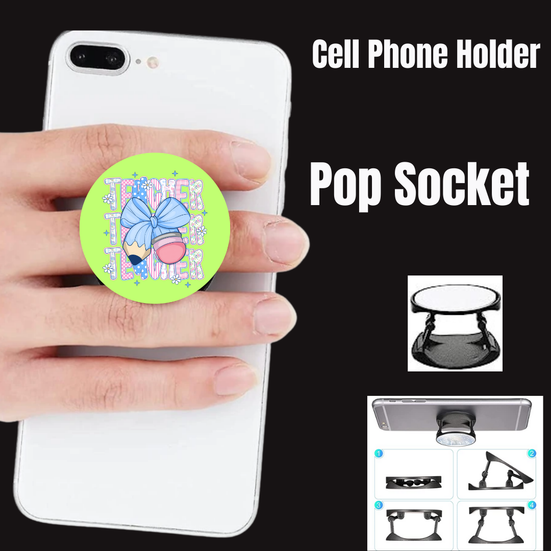 Bow & Bloom Pop Socket Collection – Tender Teacher Edition