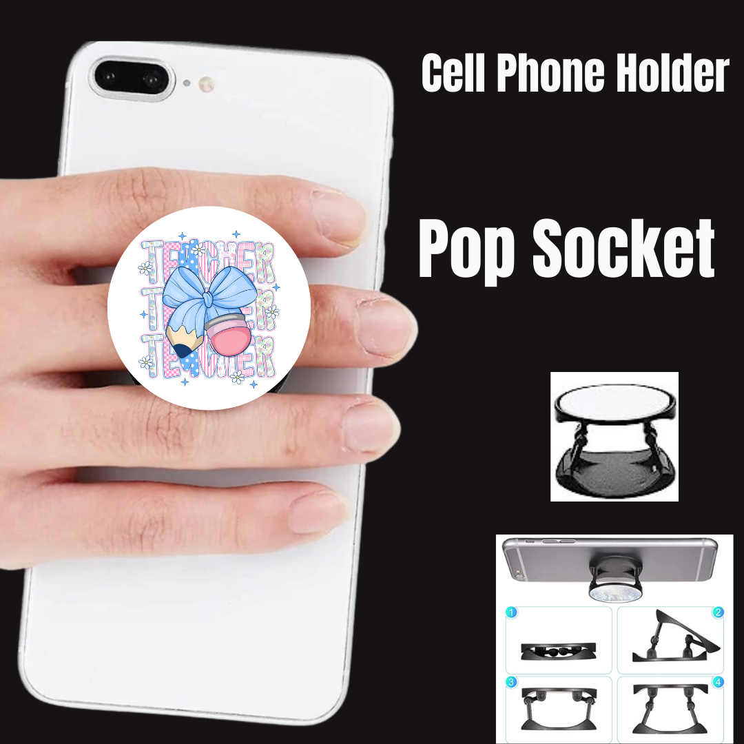 Bow & Bloom Pop Socket Collection – Tender Teacher Edition