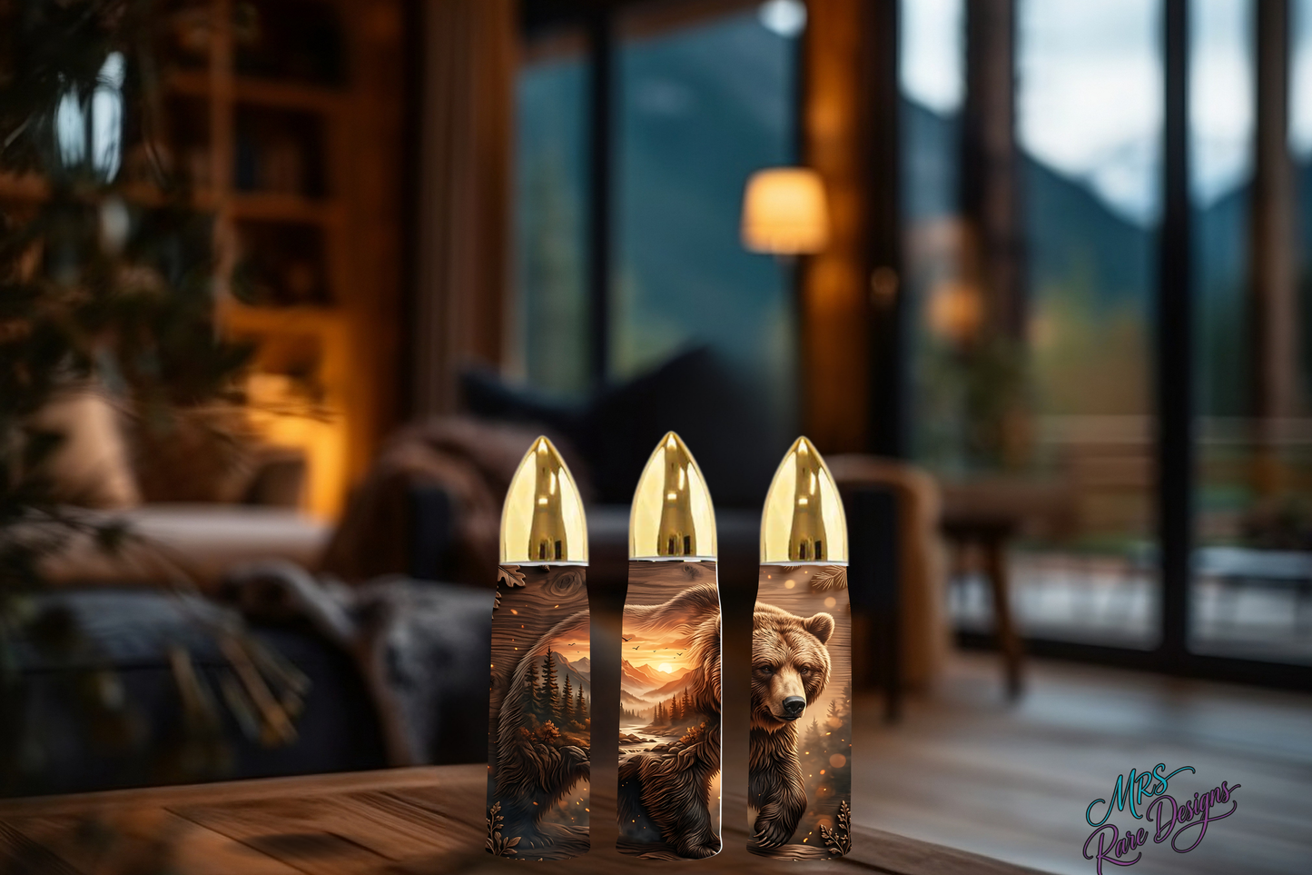 The Wild Caliber: 17oz Grizzly Wilderness Bullet Tumbler