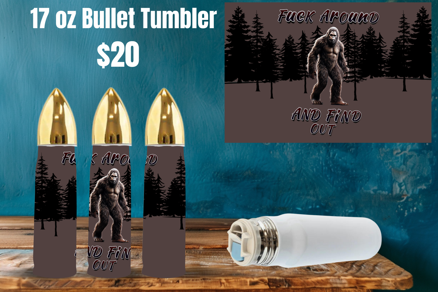 Sasquatch Stealth Bullet Tumblers