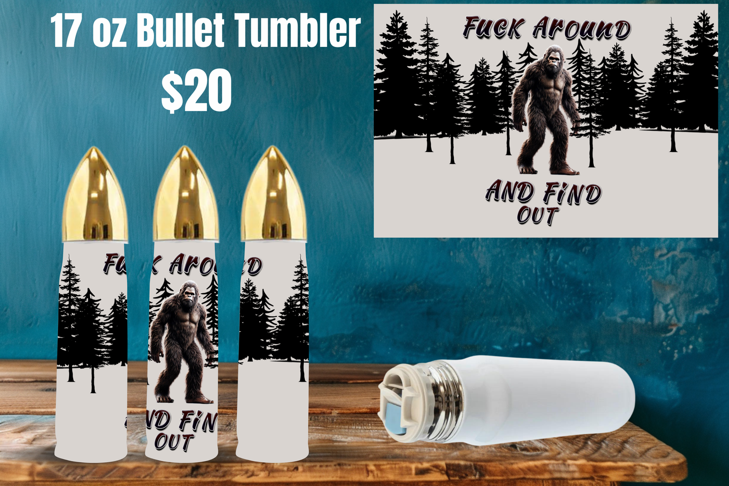 Sasquatch Stealth Bullet Tumblers