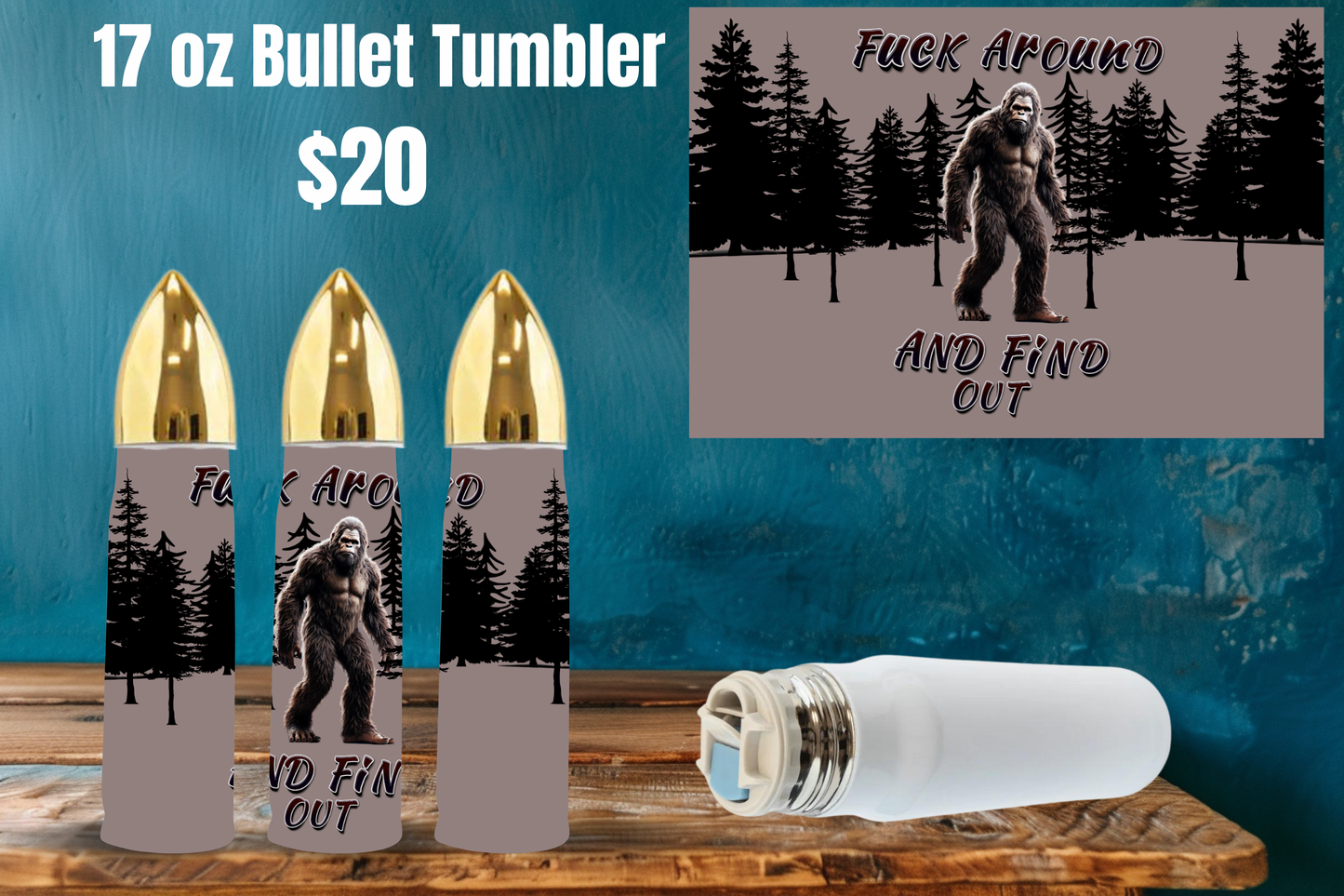 Sasquatch Stealth Bullet Tumblers