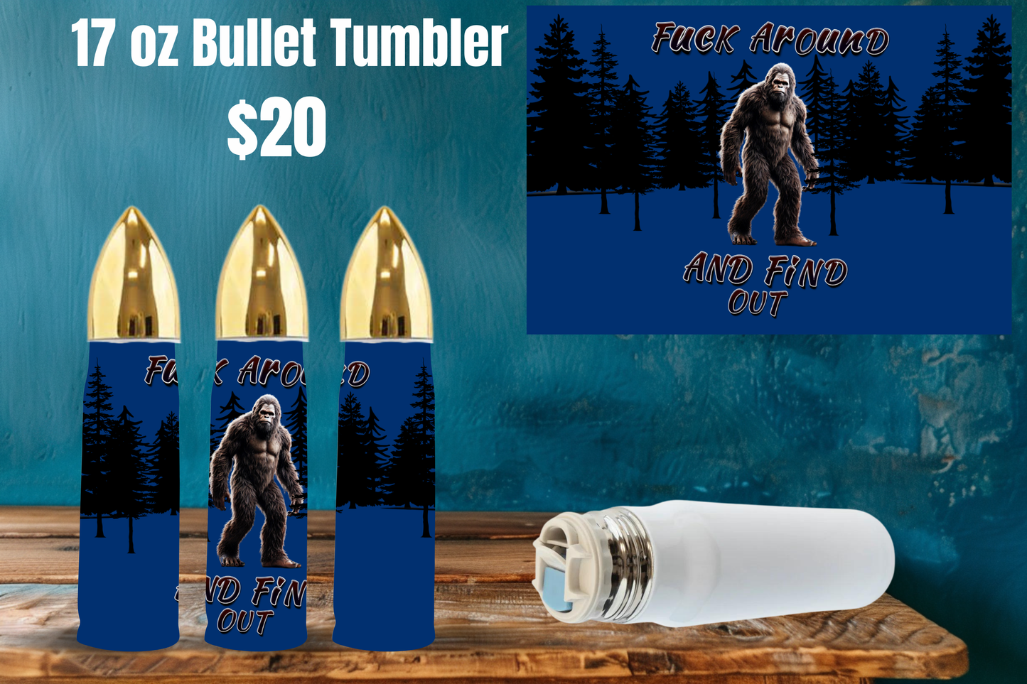 Sasquatch Stealth Bullet Tumblers