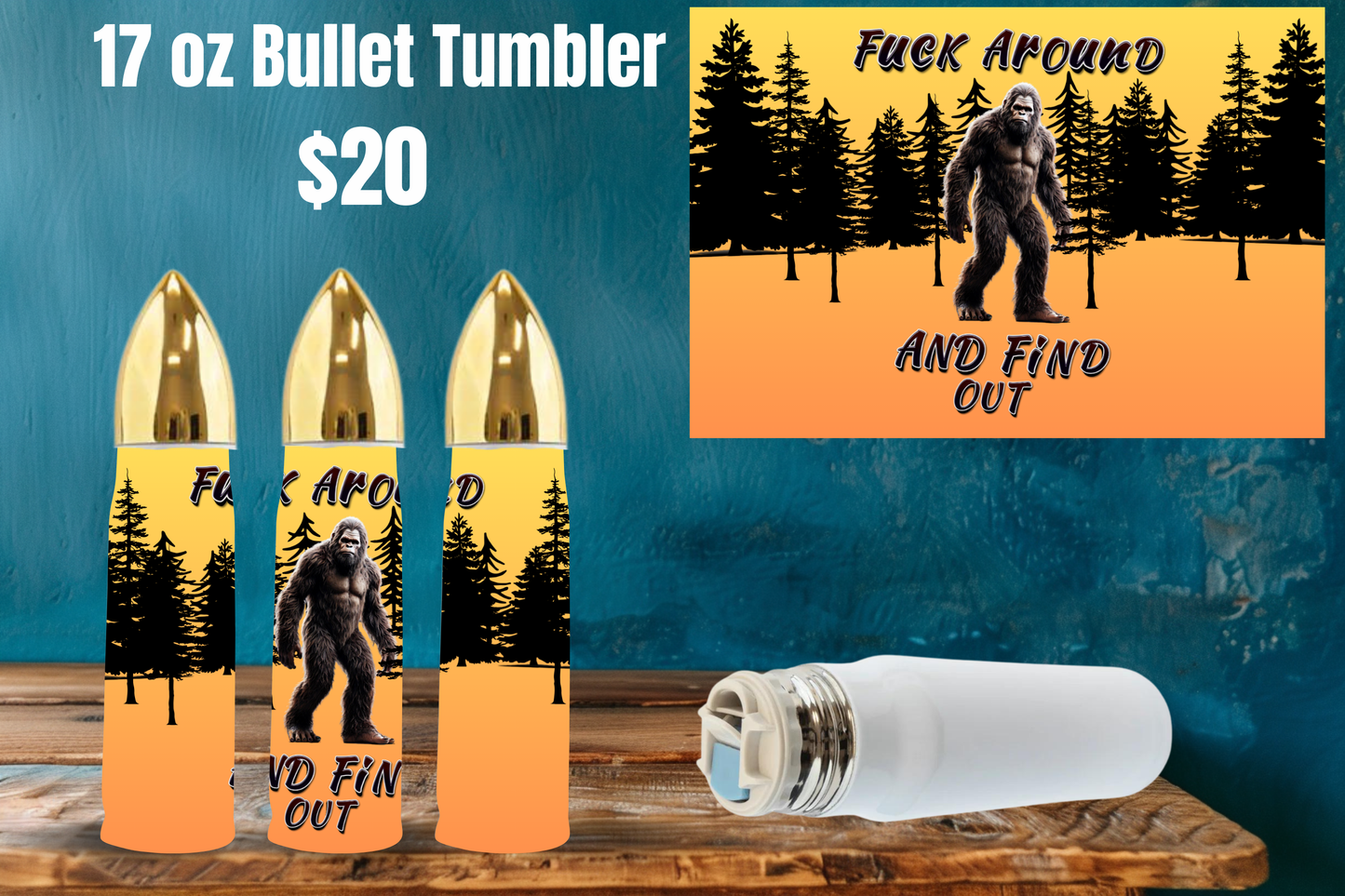 Sasquatch Stealth Bullet Tumblers