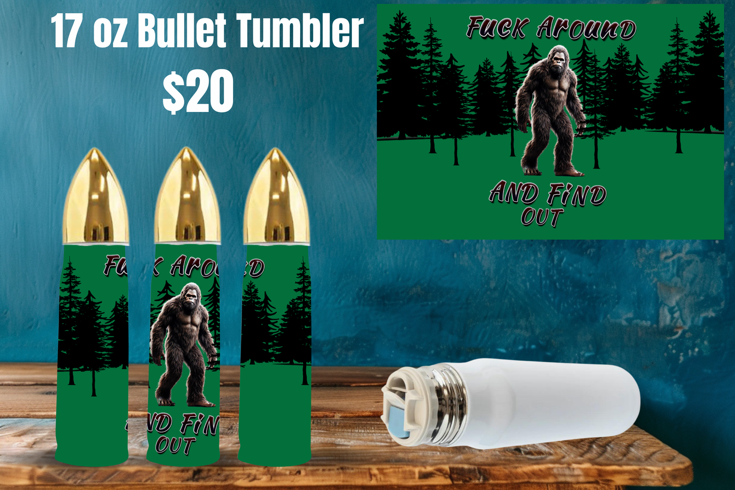 Sasquatch Stealth Bullet Tumblers
