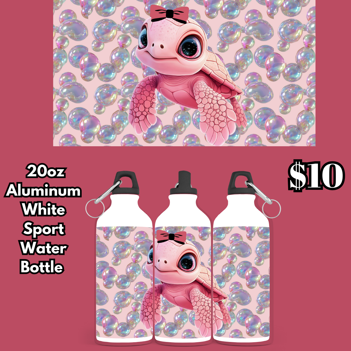 Bubble Bliss Turtle Sport Bottle