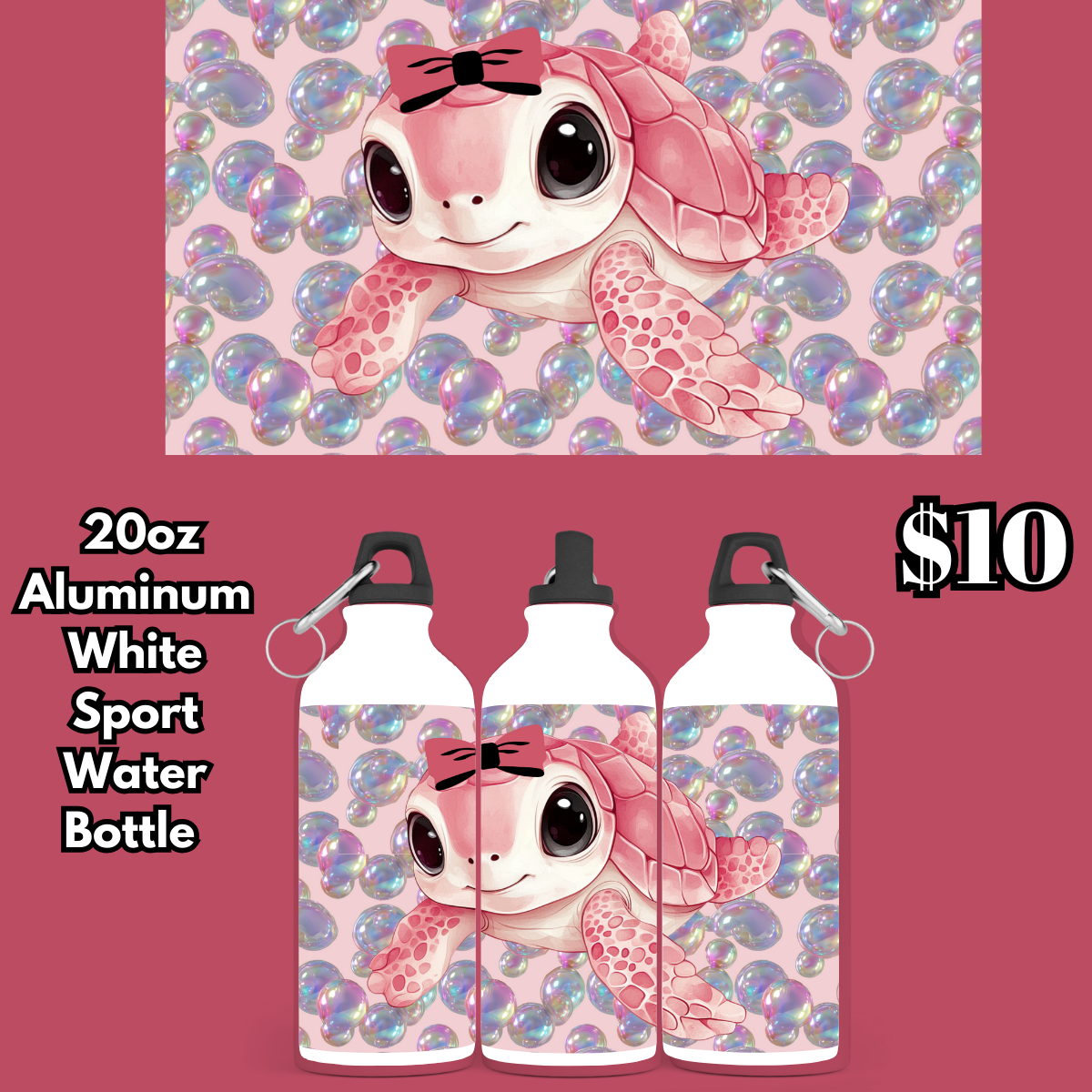 Bubble Bliss Turtle Sport Bottle