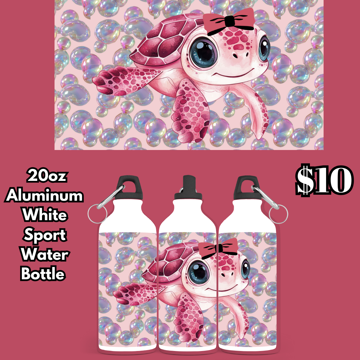 Bubble Bliss Turtle Sport Bottle