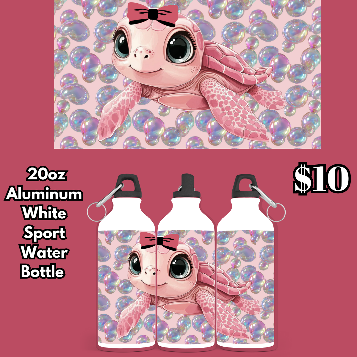 Bubble Bliss Turtle Sport Bottle