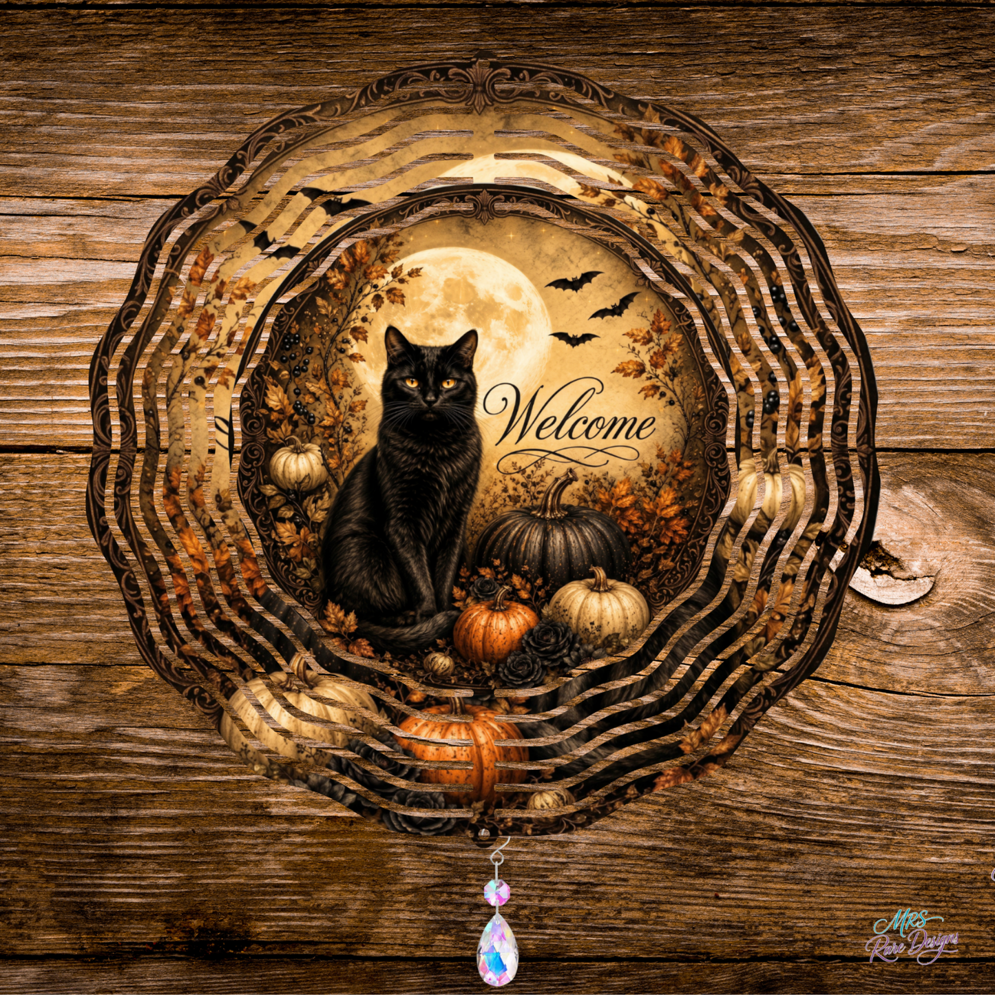 Enchanted Midnight Harvest 3D Wind Spinner