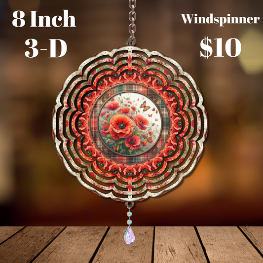 Vintage Floral Charm 3D Wind Spinner