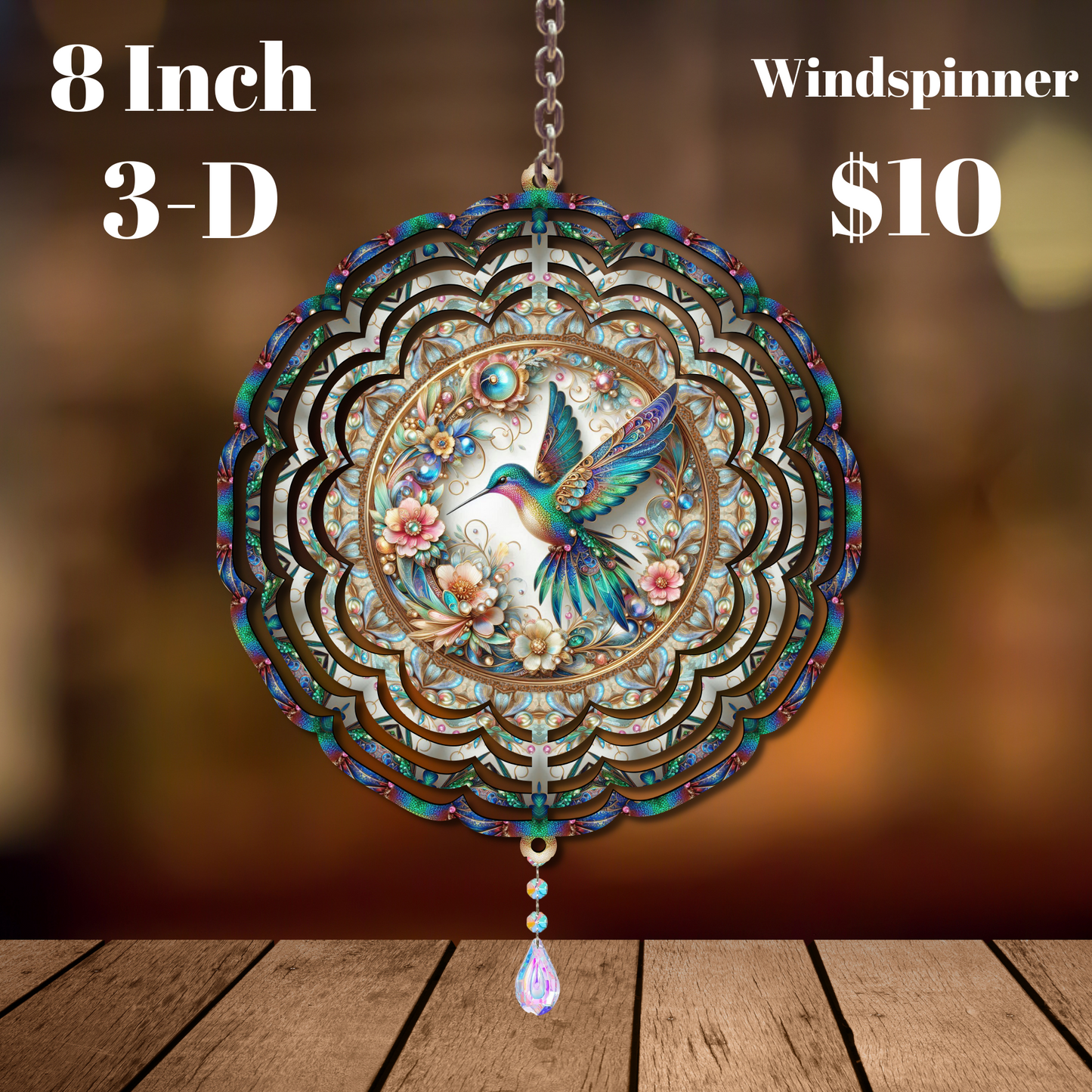 Enchanted Hummingbird Garden Windspinners