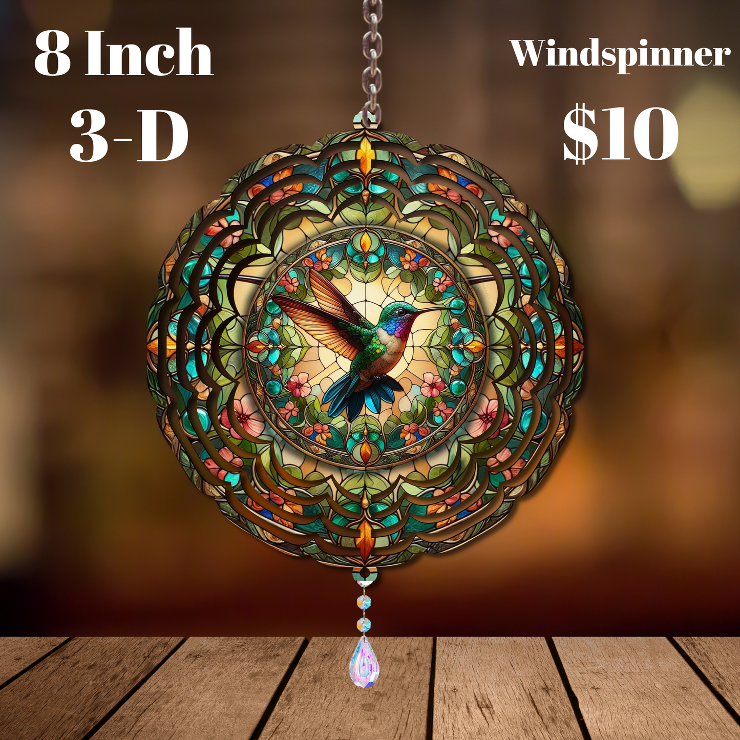 Enchanted Hummingbird Garden Windspinners