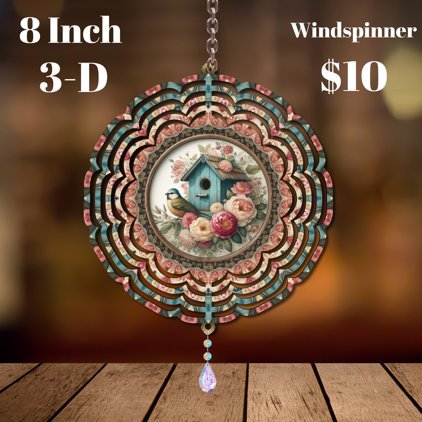 Garden Birdhouse Retreat Windspinner