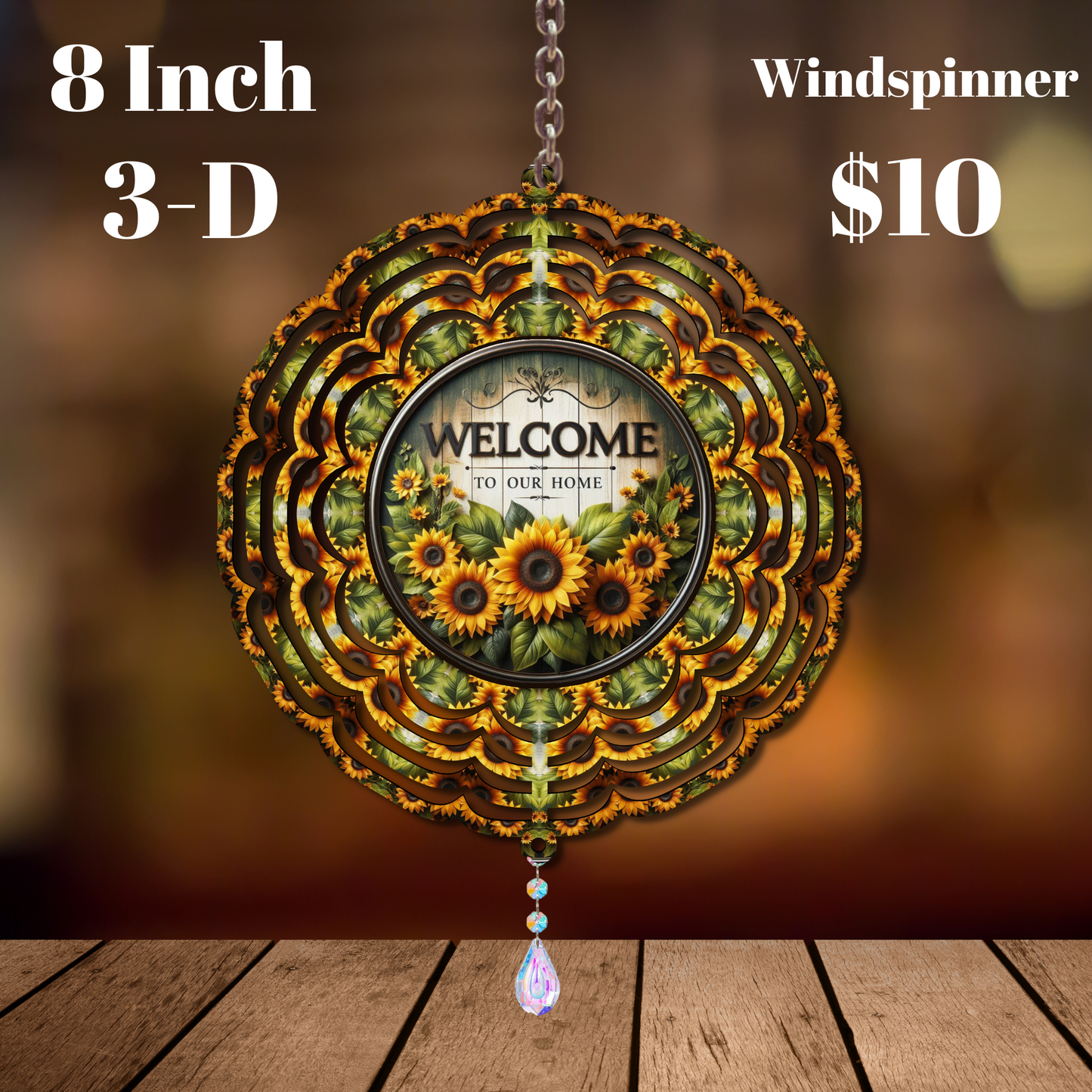 Sunflower Welcome Windspinner