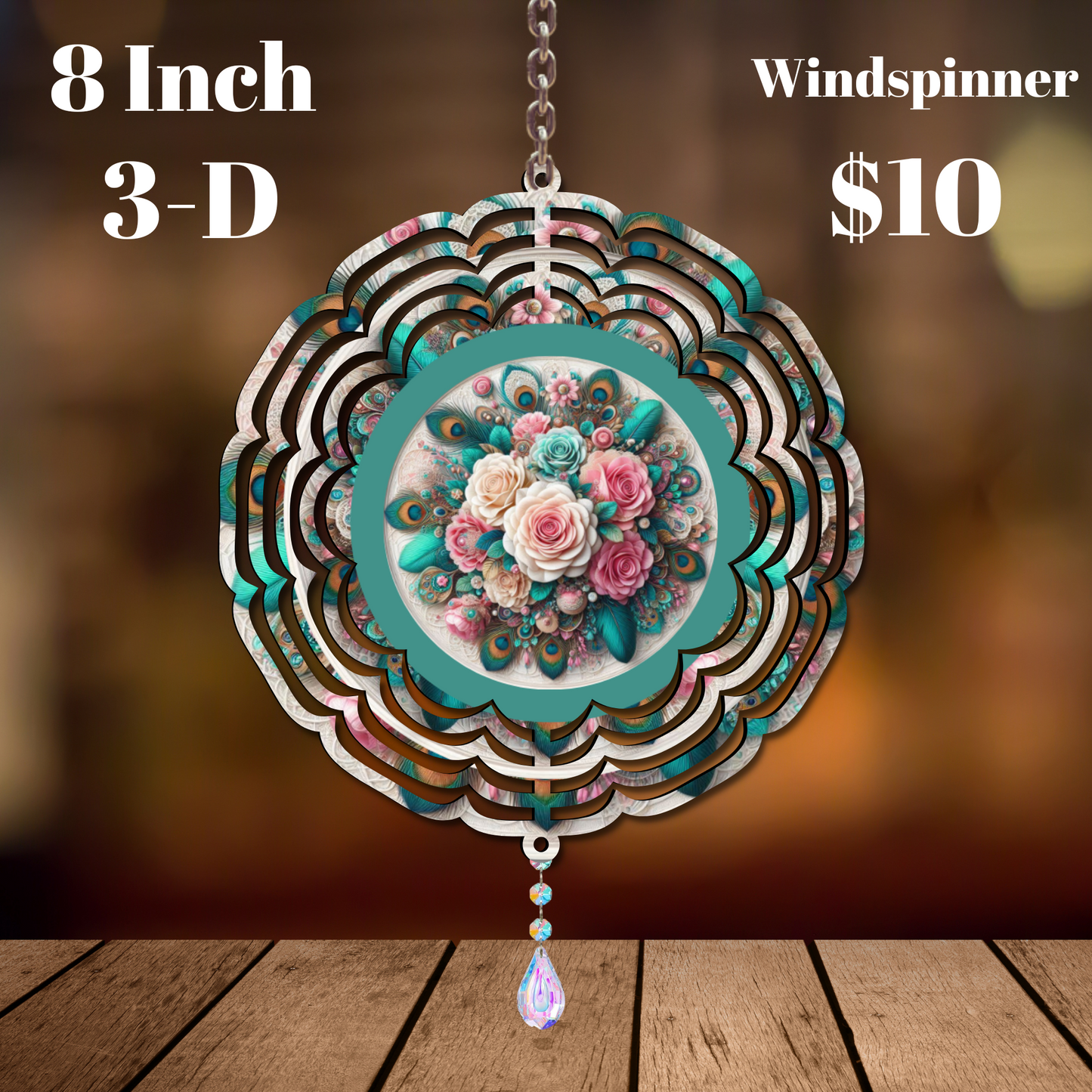 Blossom Whirl 3-D Windspinner Quartet