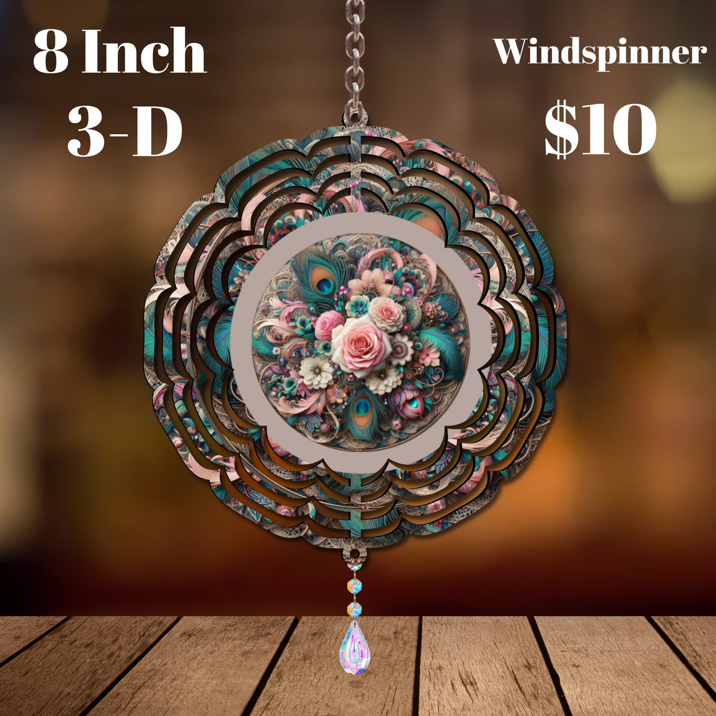 Blossom Whirl 3-D Windspinner Quartet