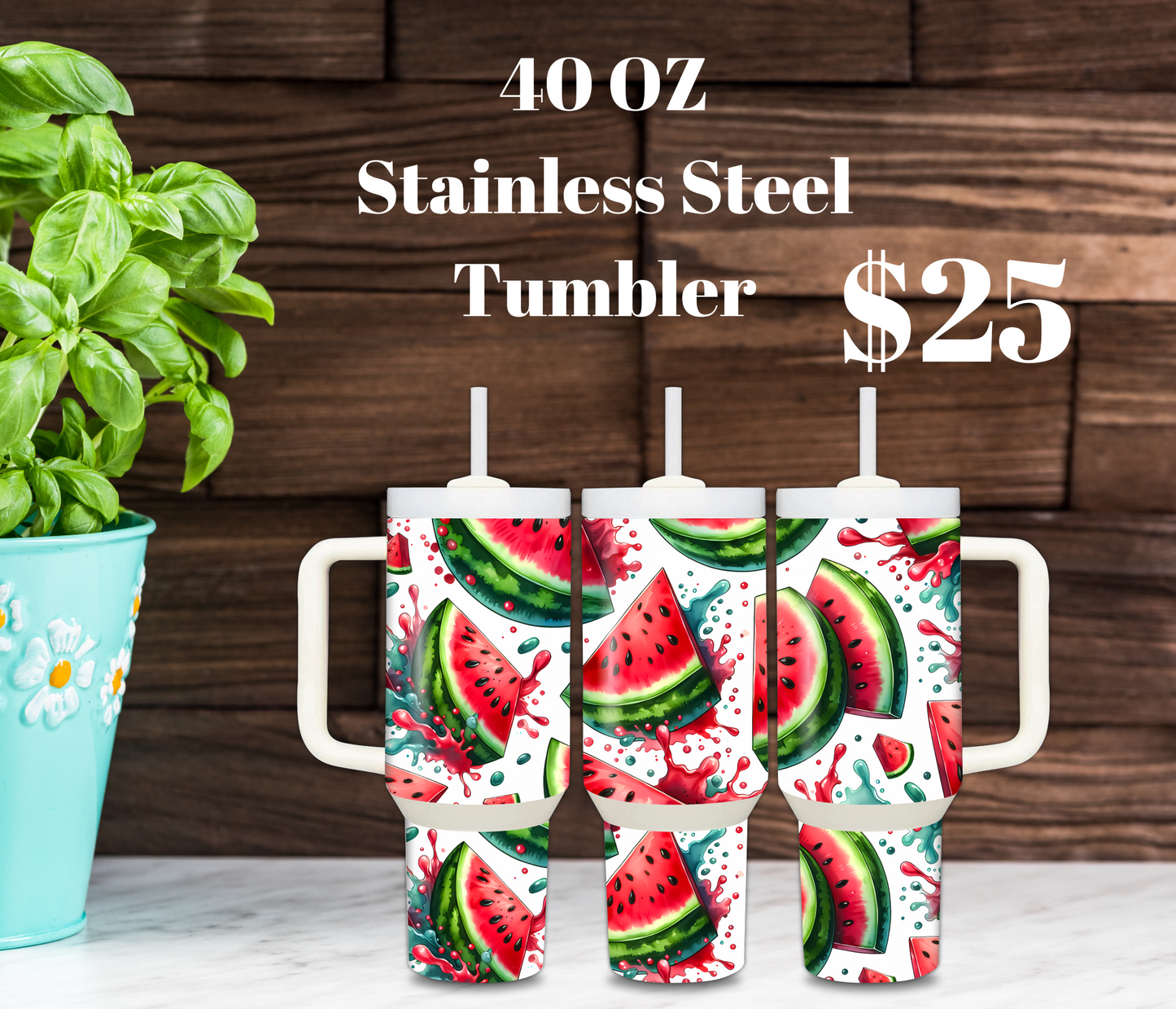 Fruit Splash 40oz Stainless Steel Tumbler Collection