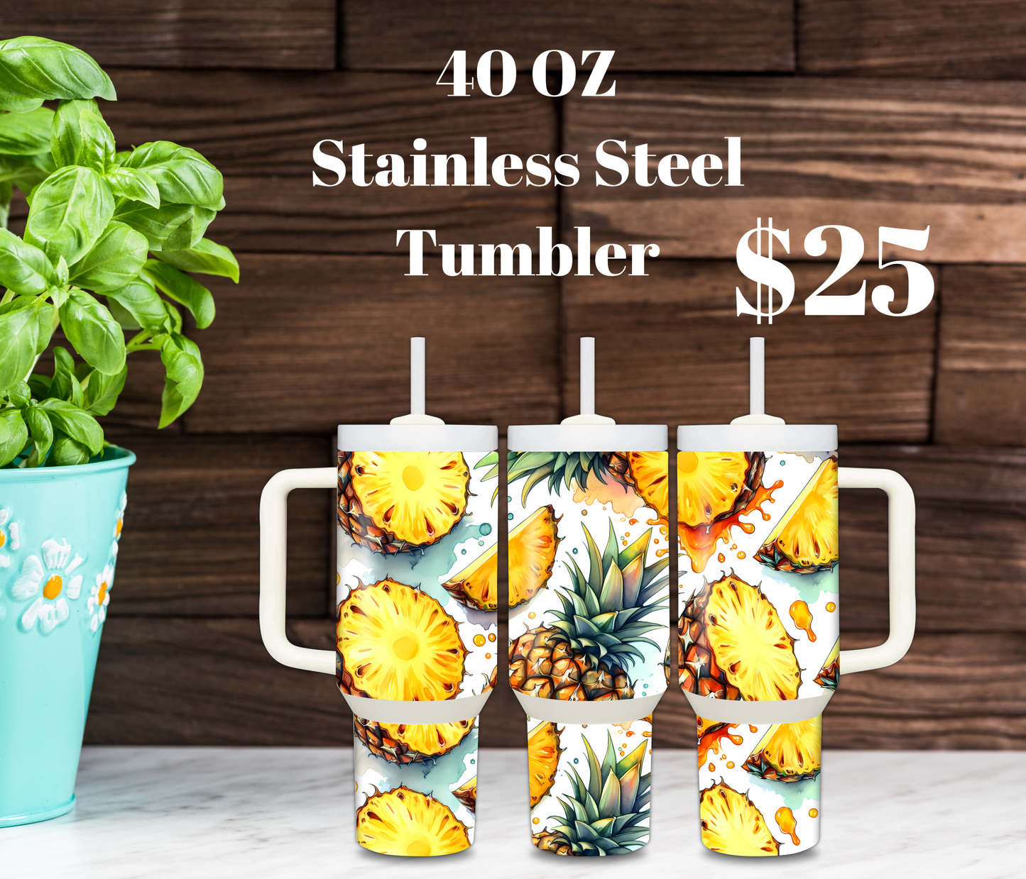 Fruit Splash 40oz Stainless Steel Tumbler Collection
