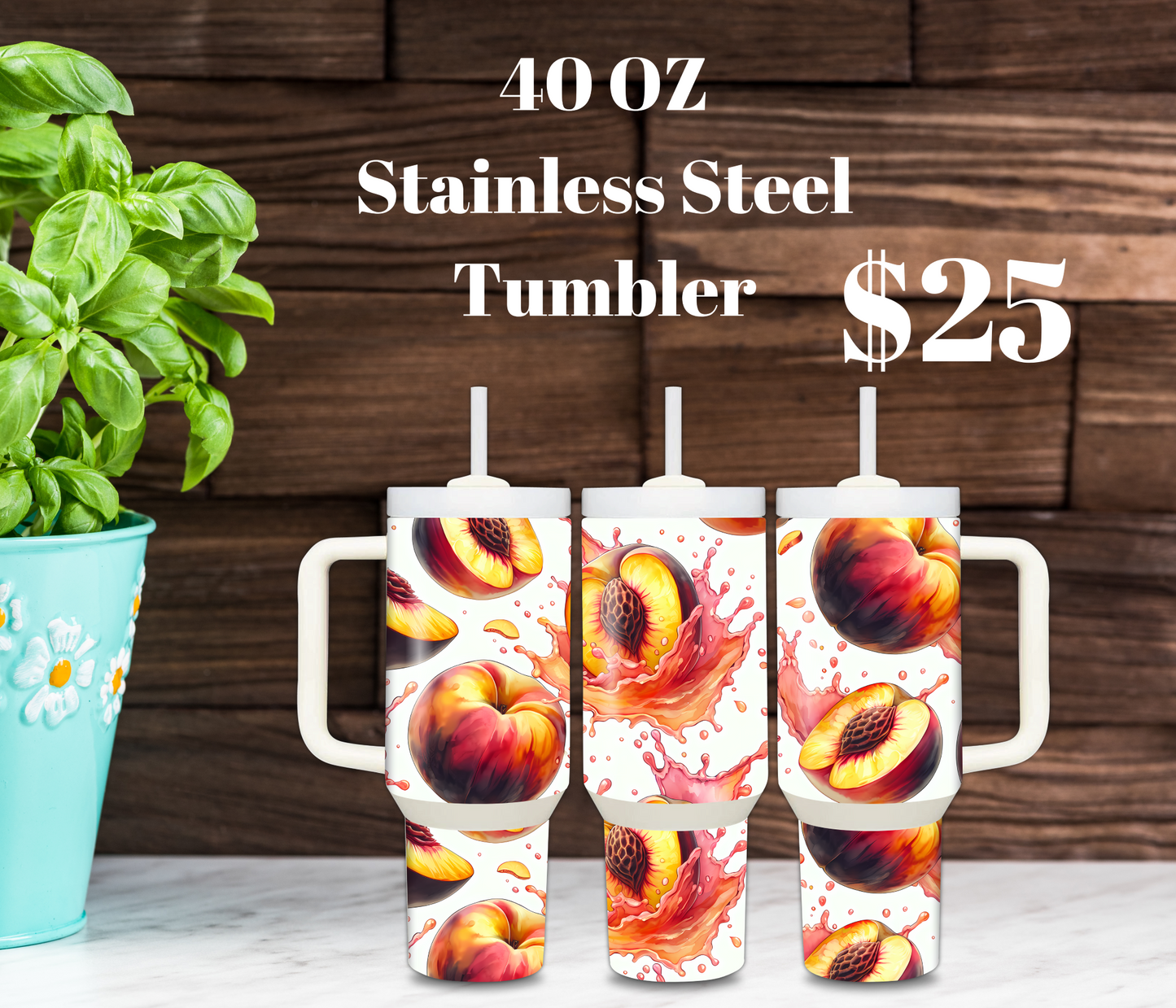 Fruit Splash 40oz Stainless Steel Tumbler Collection