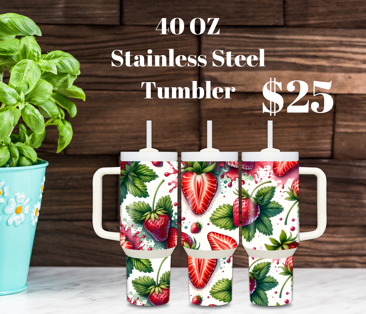 Fruit Splash 40oz Stainless Steel Tumbler Collection