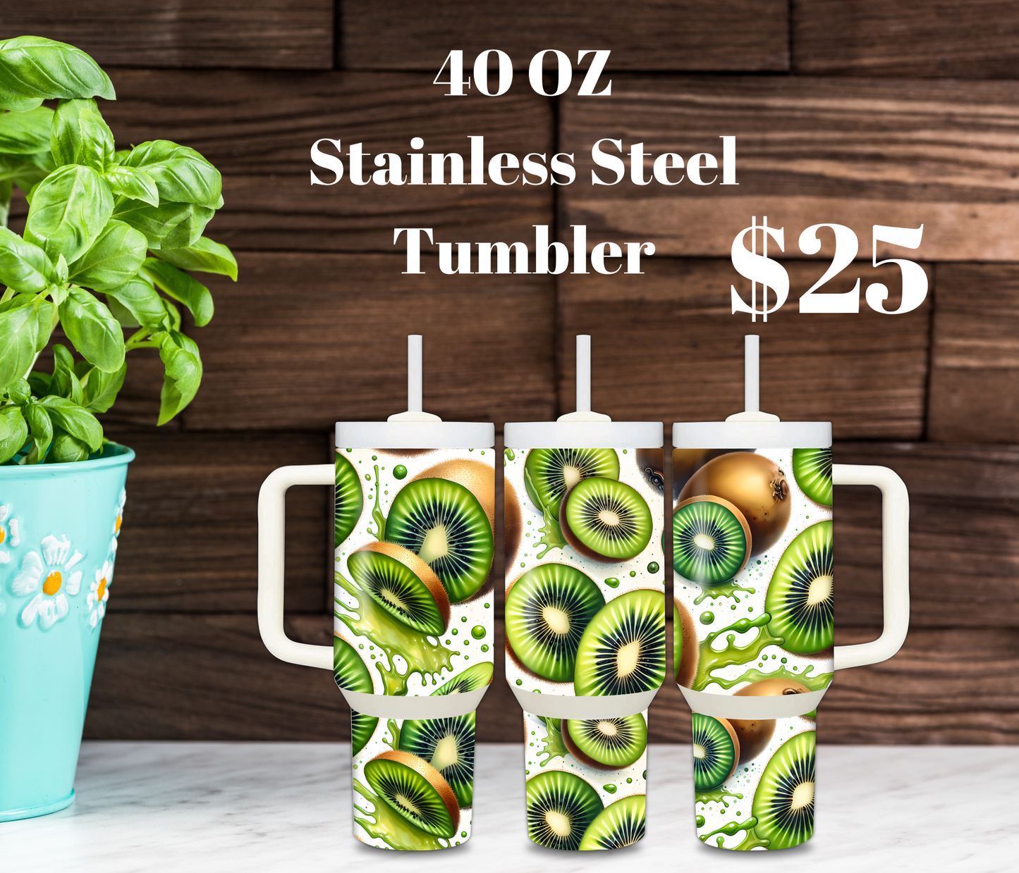 Fruit Splash 40oz Stainless Steel Tumbler Collection
