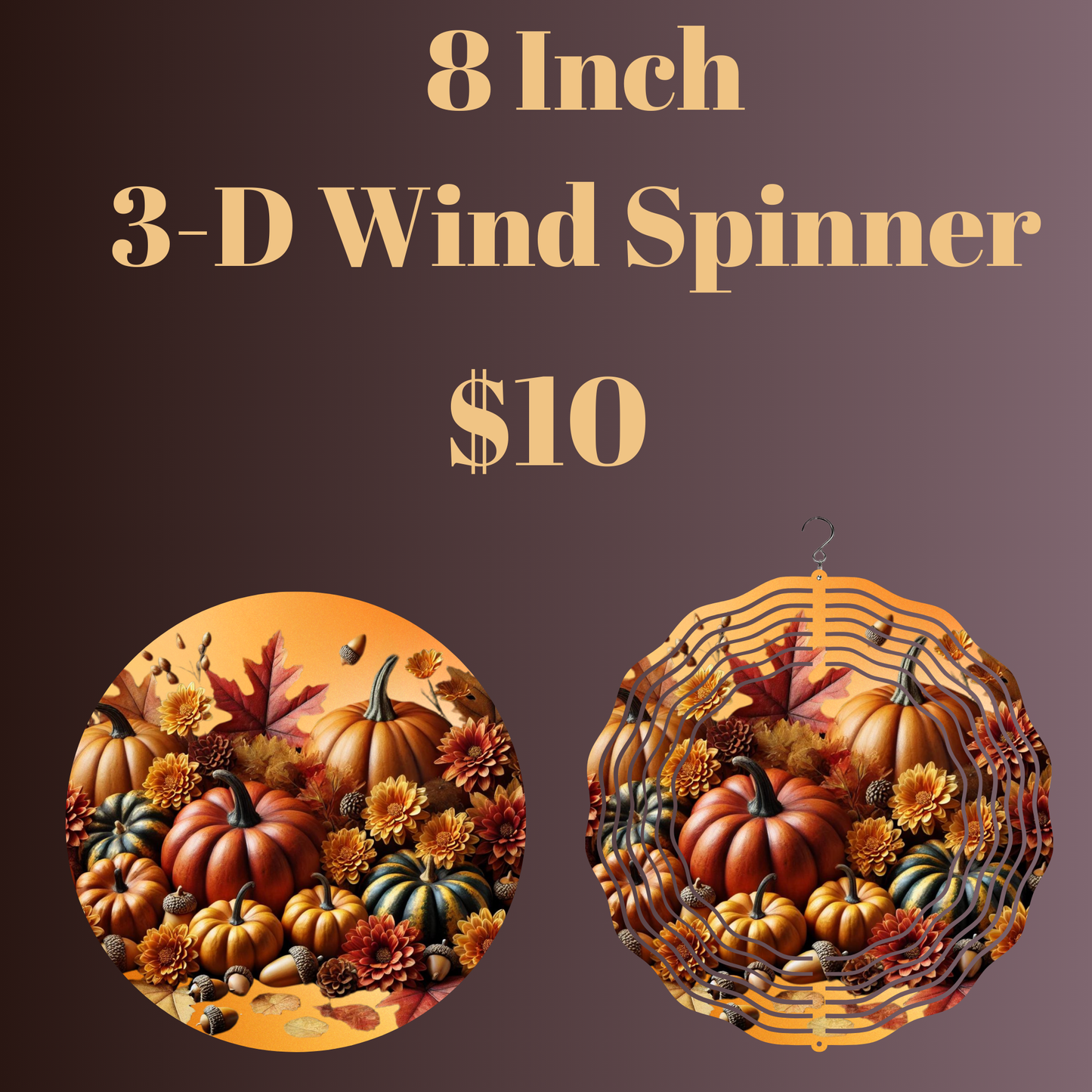 Autumn Elegance 3-D Wind Spinner