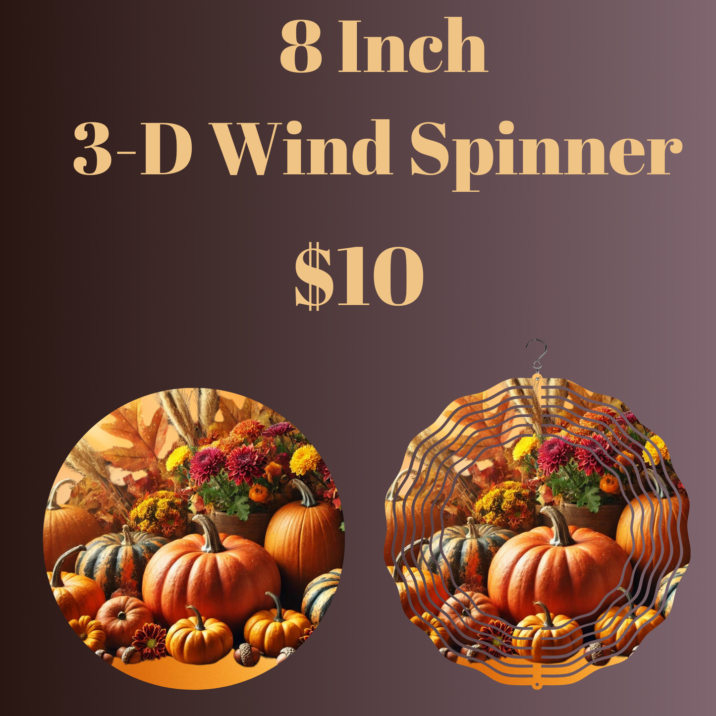 Autumn Elegance 3-D Wind Spinner