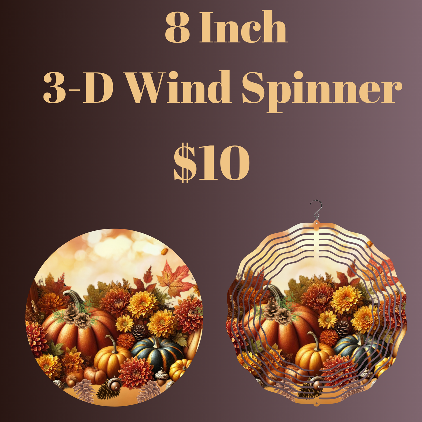 Autumn Elegance 3-D Wind Spinner