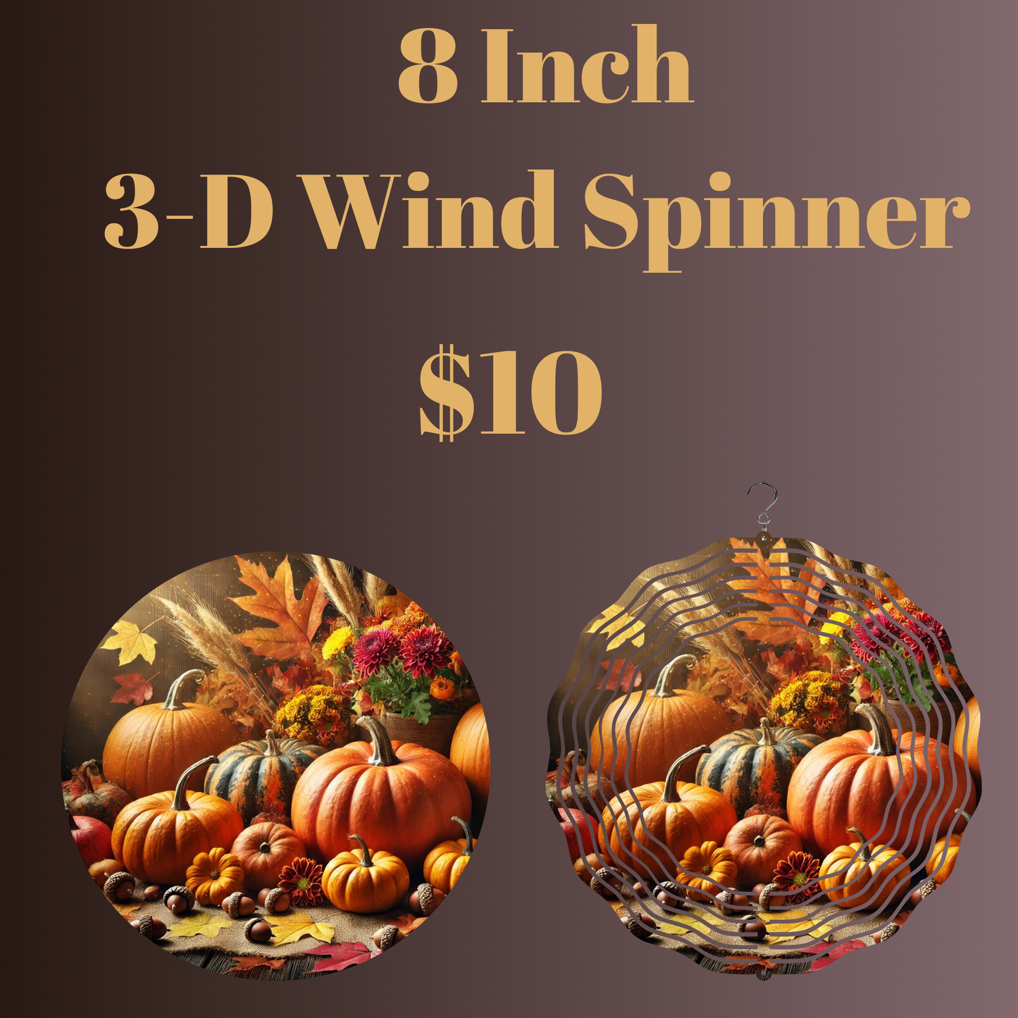 Autumn Elegance 3-D Wind Spinner