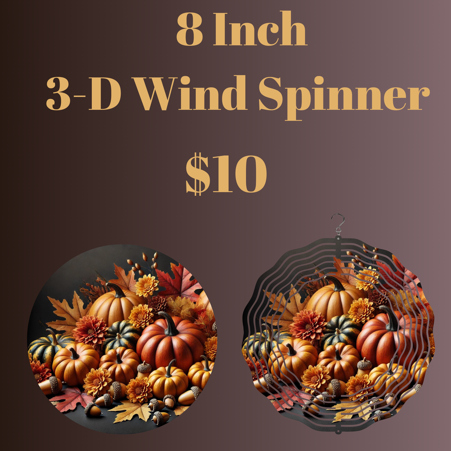 Autumn Elegance 3-D Wind Spinner