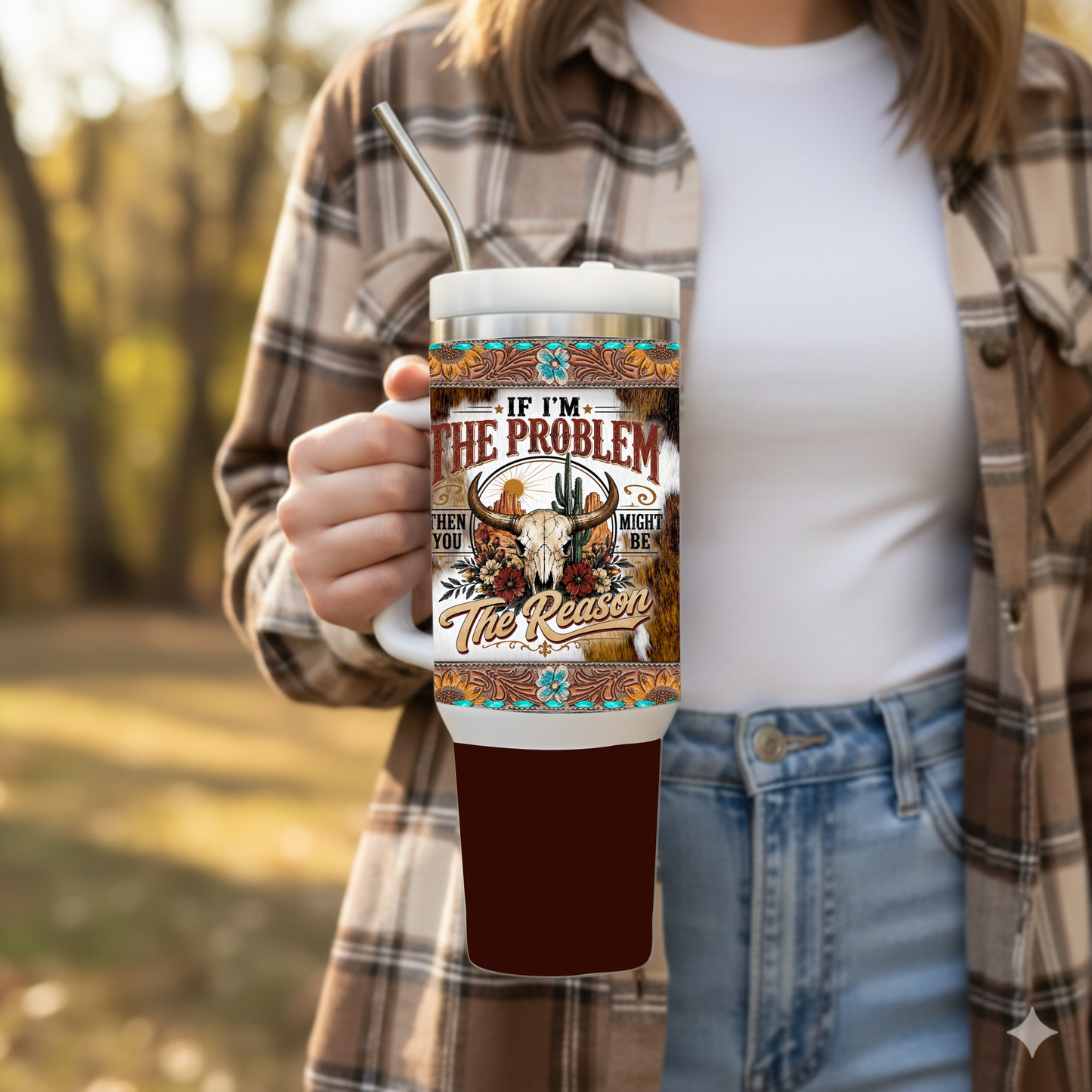 "Go Big or Go Home Bundle" The If I'm The Problem Southwest Edition 40 oz Tumbler Set
