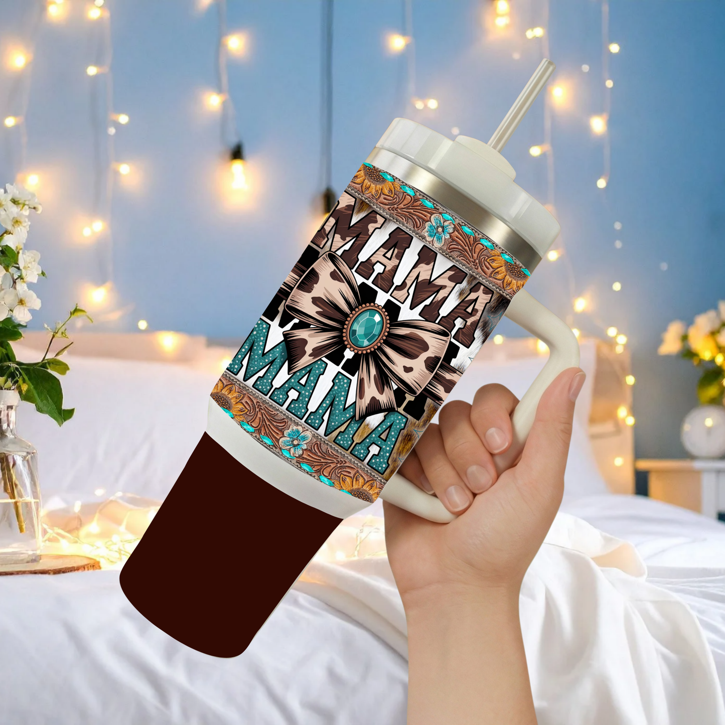 The Double Down Mama Tumbler — 30 oz Double Wall Insulated Stainless Steel