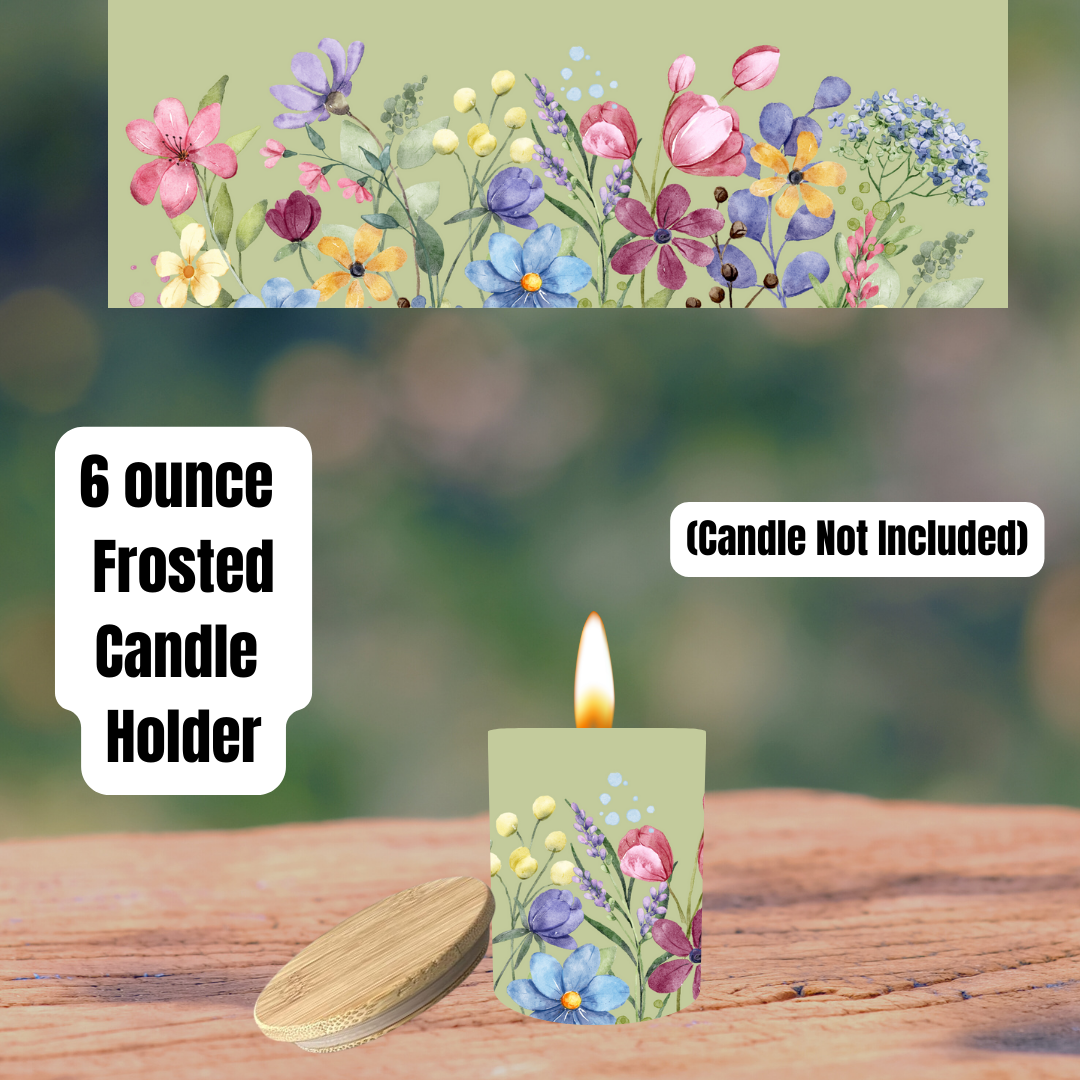 BloomGlow Frosted Candle Holder Set