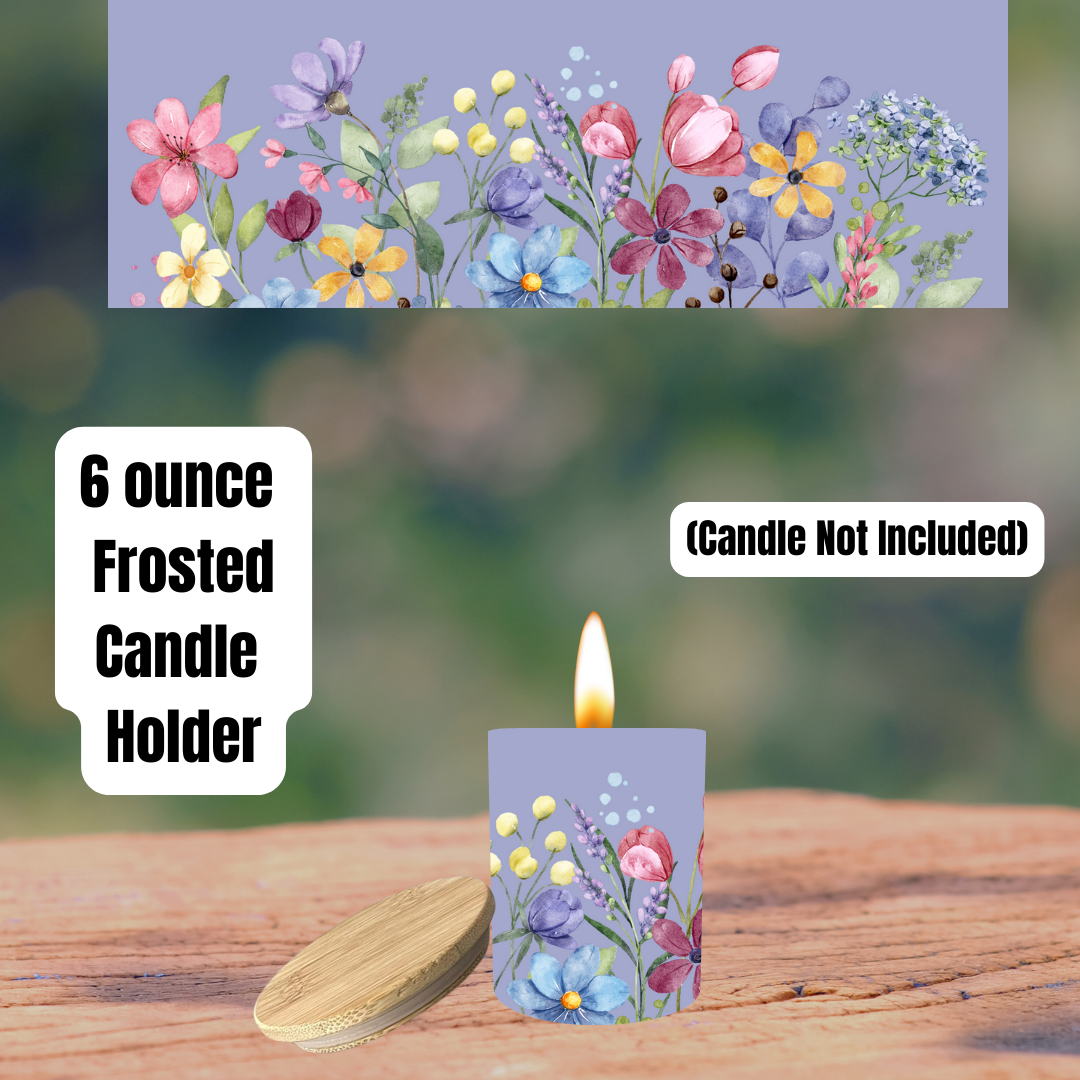 BloomGlow Frosted Candle Holder Set