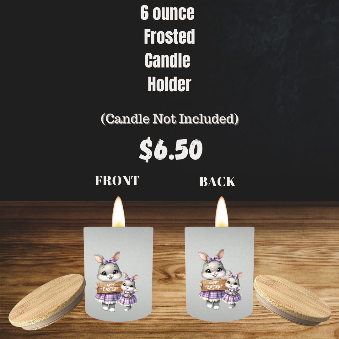 Bunny Bliss Frosted Candle Holders