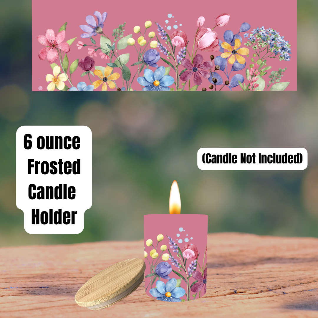 BloomGlow Frosted Candle Holder Set