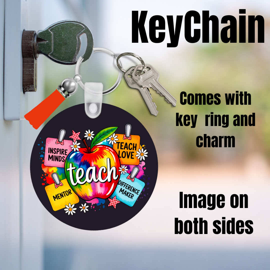 Teacher Inspiration Double-Sided Keychain Collection