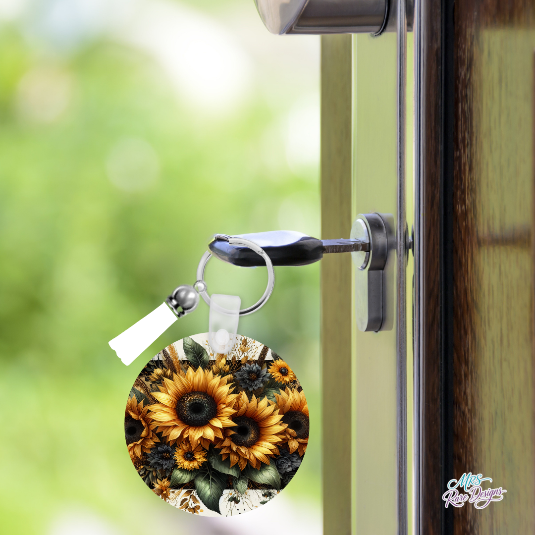 Sunflower Bloom Bag Charm Keychain