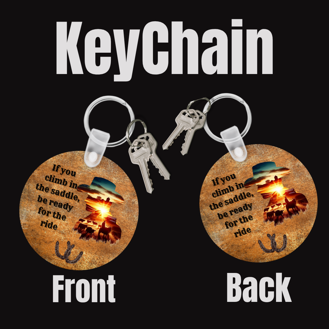 Saddle Up Sunset Keychain Set
